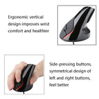 JSY-12 5 Keys USB Wired Vertical Mouse Ergonomic Wrist Brace Optical Mouse, Purple, Blue, Black, Silver Gray