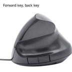 JSY-12 5 Keys USB Wired Vertical Mouse Ergonomic Wrist Brace Optical Mouse, Purple, Blue, Black, Silver Gray