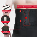 Webbing Breathable Waist Belt Squat Weightlifting Fitness Steel Plate Back Support Belt, S, M, L, XL
