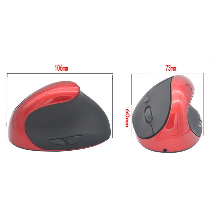 JSY-03 6 Keys Wireless Vertical Charging Mouse Ergonomic Vertical Optical Mouse, White, Red, Purple, Blue, Black, Silver Gray