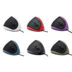 JSY-05 6 Keys Wired Vertical Mouse Ergonomics Brace Optical Mouse, White, Red, Purple, Blue, Black, Silver Gray