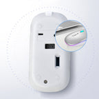 Y20 4 Keys Colorful Glow Charging Mute Mouse Notebook Game Wireless Mouse, 2.4G Version (Black), 2.4G Version (Blue), 2.4G Version (Green), 2.4G Version (Silver), 2.4G Version (White), 2.4G Version (Pink), 2.4G Version (Gold), Bluetooth Version (Black)...