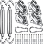 24 in 1 304 Stainless Steel Fixed Shade Sail Accessories Diamond Buckle Flower Basket Spring Buckle, Spec:, 24 PCS / M6 Set, 24 PCS / M8 Set, 24 PCS / M6 Set (Yellow), 24 PCS / M8 Set (Yellow)