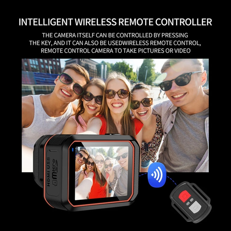 SC002-12 4K Outdoor Sports Camera WiFi Diving Waterproof Mini Camera, Black