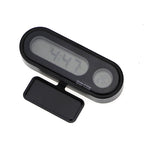K02 Car Electronic Clock Temperature Meter Night Light LED Temperature Time Meter, 2 in 1 Black Blue Light