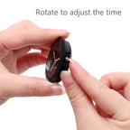 Car Clock Night Light Electronic Clock Car Decoration Quartz, Silver Border, Black Border