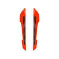 4 Sets Car Reflective Sticker Door Border Anti-Collision Strip Leaf Board Personality Rear View Mirror Warning Sticker, Red, Yellow, White, Green, Blue