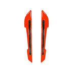4 Sets Car Reflective Sticker Door Border Anti-Collision Strip Leaf Board Personality Rear View Mirror Warning Sticker, Red, Yellow, White, Green, Blue