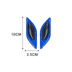 2 Sets Carbon Fiber Warning Sticker Car Anti-Collision Strip Leaf Plate Reflective Sticker Hood Light Eyebrow Anti-Collision Drops Sticker, 6 PCS (Red), 6 PCS (White), 6 PCS  (Blue), 6 PCS  (Yellow), 6 PCS  (Fluorescent Yellow), 4 PCS   (Bumper Red)   ...
