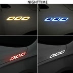 2 Sets Carbon Fiber Warning Sticker Car Anti-Collision Strip Leaf Plate Reflective Sticker Hood Light Eyebrow Anti-Collision Drops Sticker, 6 PCS (Red), 6 PCS (White), 6 PCS  (Blue), 6 PCS  (Yellow), 6 PCS  (Fluorescent Yellow), 4 PCS   (Bumper Red)   ...