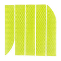 5 Sets Car Trunk Reflective Decorative Strip Anti-Scratch Car Tail Warning Decorative Stickers, Fluorescent Yellow, Red, Blue, Yellow, White