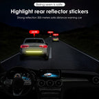 5 Sets Car Trunk Reflective Decorative Strip Anti-Scratch Car Tail Warning Decorative Stickers, Fluorescent Yellow, Red, Blue, Yellow, White