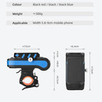 BG-2021 Bicycle Front Light 4 In 1 Mobile Phone Holder Horn Light Mountain Bike Front Light, 2400 MAH Black, 2400 MAH Red, 2400 MAH Blue, 4000 MAH Black, 4000 MAH Red, 4000 MAH Blue