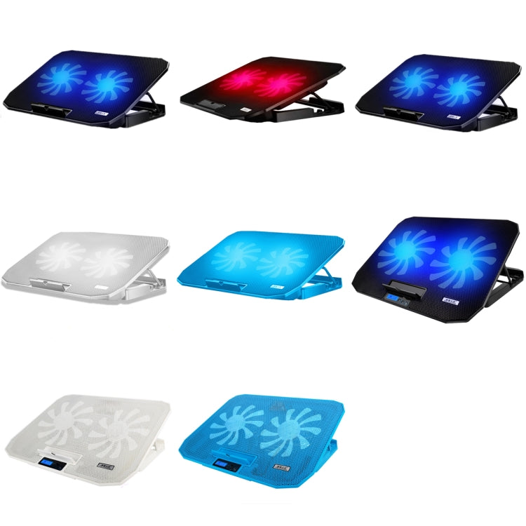 ICE COOREL N106 Laptop Base Adjustment Radiator Dual-Fan Notebook Cooling Bracket, Standard Version (Blue Light), Standard Version (Red Light), Luxury Version (Knight Dark), Luxury Version (Ivory White), Luxury Version (Sea Blue)                       ...