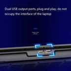 ICE COOREL N106 Laptop Base Adjustment Radiator Dual-Fan Notebook Cooling Bracket, Standard Version (Blue Light), Standard Version (Red Light), Luxury Version (Knight Dark), Luxury Version (Ivory White), Luxury Version (Sea Blue)                       ...