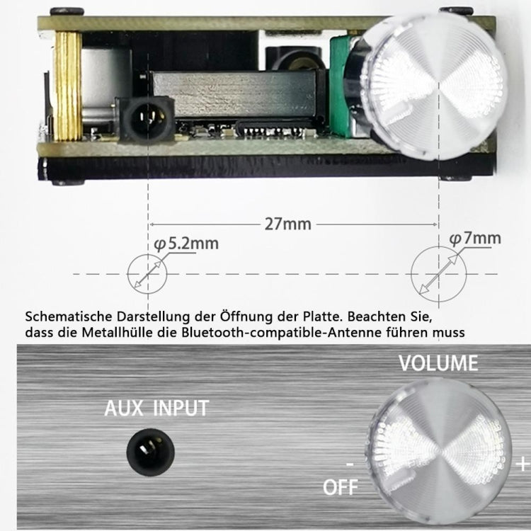 ZK-502C HIFI Wireless Bluetooth 5.0 TPA3116 Digital Power Audio Amplifier Board  50W X 2 Stereo AMP Amplificador, ZK-502C With Shell, ZK-502C Without Shell