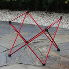 8249 Outdoor Ultra Light Aluminum Folding Table Small Portable Picnic Table, Red, Blue, Orange, Silver Gray