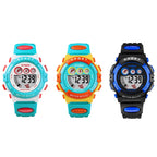 SYNOKE 9802 Children Sports Waterproof Digital Watch, Blue White, Blue Orange, Black Blue