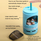 XCQ-01 Multifunctional Desktop Vacuum Cleaner with Pencil Sharpener Function, White, Pink, Blue