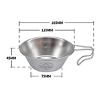 Campingmoon S220 Outdoor Portable Thickened Stainless Steel Bowl Camping Multi-Purpose Cutlery