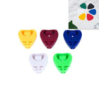 100 PCS ABS Storage Box for Guitar Pick, Random Color Delivery, Heart-shaped Pick Box, Large Triangular Pick Box