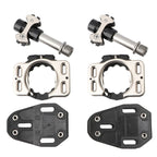 MEROCA Road Lock Shoes Card Three Pardin Bicycle Lollipops Self-Locking Pedal With Lock, Style:, Titanium Alloy Axis (Black), Titanium Alloy Axis (Red), Steel Axis (Black), Steel Axis (Red)