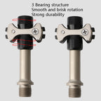 MEROCA Road Lock Shoes Card Three Pardin Bicycle Lollipops Self-Locking Pedal With Lock, Style:, Titanium Alloy Axis (Black), Titanium Alloy Axis (Red), Steel Axis (Black), Steel Axis (Red)