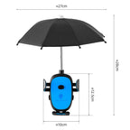 CYCLINGBOX BG-2935 Bicycle Mobile Phone Bracket With Umbrella Waterproof Navigation Electric Car Mobile Phone Frame, Style:, Handlebar Installation (Black), Handlebar Installation (Red), Handlebar Installation (Blue), Handlebar Installation (Yellow)   ...