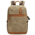 D1383 Outdoor SLR Digital Camera Backpack Waterproof Batik Canvas Camera Bag, Khaki, Green, Gray