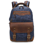 K813 Retro SLR Camera Bag Canvas Shoulder Computer Camera Bag, Blue, Khaki, Soil Yellow, Grey