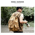 FB-1235-32 SLR Camera Canvas Bag Casual Shoulder Digital Bag, Green, Khaki