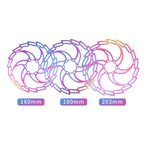 IIIPRO Bike Disc Mountain Bike Hollow Disc Dish Six Nail Brake Pad, Style:, 160mm, 180mm, 203mm