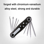 8 In 1 Bicycle Repair Portable Folding Allen Wrench, Phillips Slotted, Inner Hexagon, Torx