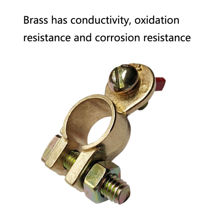 1 Pair T018 Automobile General Brass Battery Clamp Battery Connector Cable Connector, T018