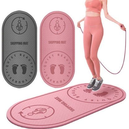 8mm TPE Sound-Absorbing And Shock-Absorbing Skipping Mat Home Indoor Sports Fitness Mat, Fitness Mat Grey