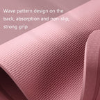 8mm TPE Sound-Absorbing And Shock-Absorbing Skipping Mat Home Indoor Sports Fitness Mat, Fitness Mat Grey, Fitness Mat Pink