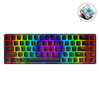 T8 68 Keys Mechanical Gaming Keyboard RGB Backlit Wired Keyboard, Cable Length:1.6m, Black Green Shaft, Black Tea Shaft, White Green Shaft, White RGB Red Shaft, Blue Green Shaft, Pink Green Shaft