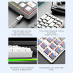 T8 68 Keys Mechanical Gaming Keyboard RGB Backlit Wired Keyboard, Cable Length:1.6m, Black Green Shaft, Black Tea Shaft, White Green Shaft, White RGB Red Shaft, Blue Green Shaft, Pink Green Shaft