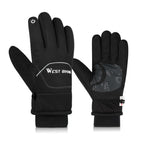 WEST BIKING YP0211221 Winter Warm Fleece Riding Gloves Non-Slip Waterproof Touch Screen Gloves, M, L, XL