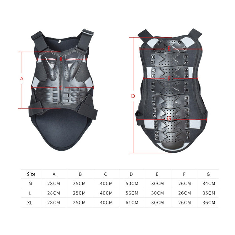 GHOST RACING GR-HJY08 Motorcycle Adult Protective Gear Anti-Fall Riding Clothes Hard Shell Protective Vest Suit, L, XL