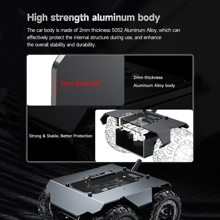 Waveshare WAVE ROVER Flexible Expandable 4WD Mobile Robot Chassis, Onboard ESP32 Module, US Plug, EU Plug, UK Plug