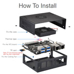 Waveshare 25311 Metal Case For VisionFive2 Board, With Cooling Fan
