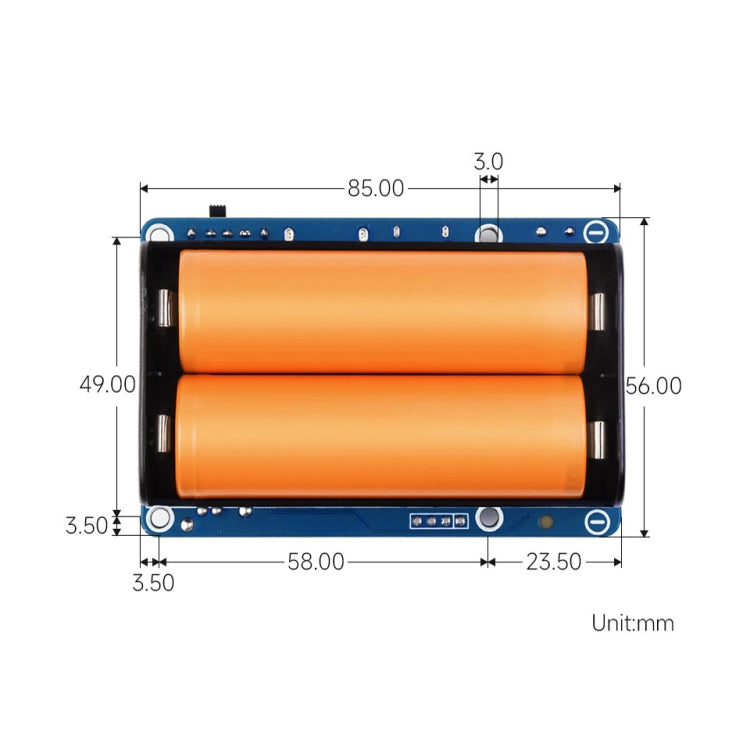 Waveshare 25567 For Raspberry Pi UPS HAT (D), Pogo Pins Connector , Without Battery