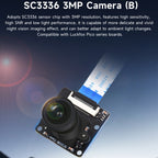 Waveshare 25553 SC3336 3MP 1/2.8-Inch F2.0 Camera Module (B), 25553