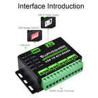Waveshare 25219 Industrial USB To 4Ch RS485 Converter, 25219