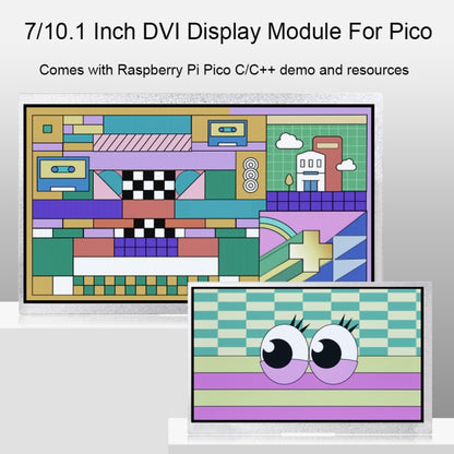 Waveshare For Raspberry Pi Pico 1024×600 Pixel IPS Panel DVI Display Module, 7 Inch, 10.1 Inch