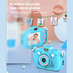 DC502 2.4-Inch 16X Zoom 2.7K Video Recording Children Digital Camera, Pink No Card, Blue No Card, Pink + 32G, Blue + 32G