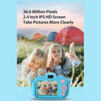 DC502 2.4-Inch 16X Zoom 2.7K Video Recording Children Digital Camera, Pink No Card, Blue No Card, Pink + 32G, Blue + 32G