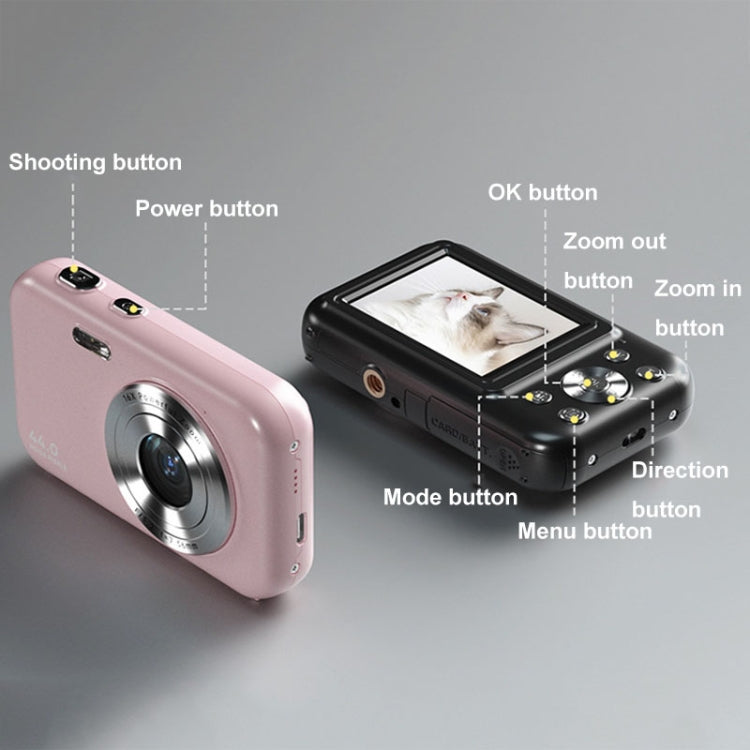 DC406L 2.4-Inch 1080P Mini HD 16X Zoom Digital Camera Home Children Camera, US Plug, EU Plug, UK Plug, AU Plug