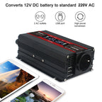 LCD Smart Home Car Inverter 12V To 220V Power Converter, 1500W, 2000W, 2600W, 3000W